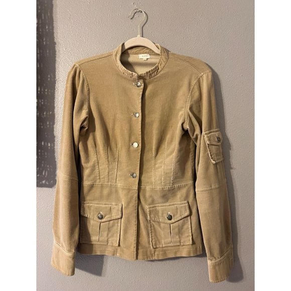 Anthropologie Ruth Corduroy Jacket Camel Brown 4 Small Stretch Cotton - Picture 9 of 11